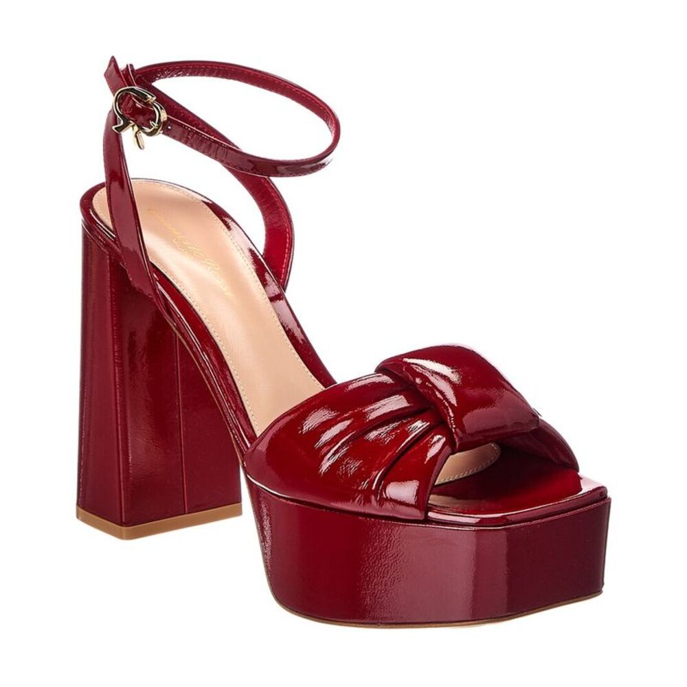 Gianvito Rossi 114 Patent Sandal, Red